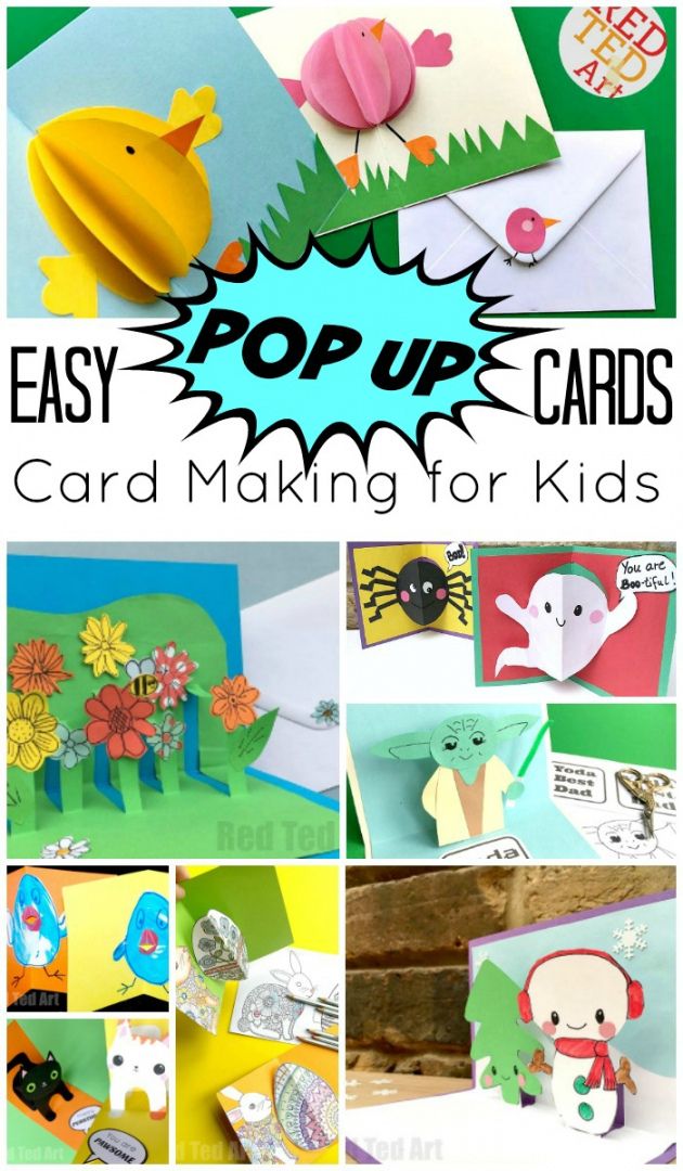 printable easy pop up card how to projects  red ted art  make thank you pop up card template image