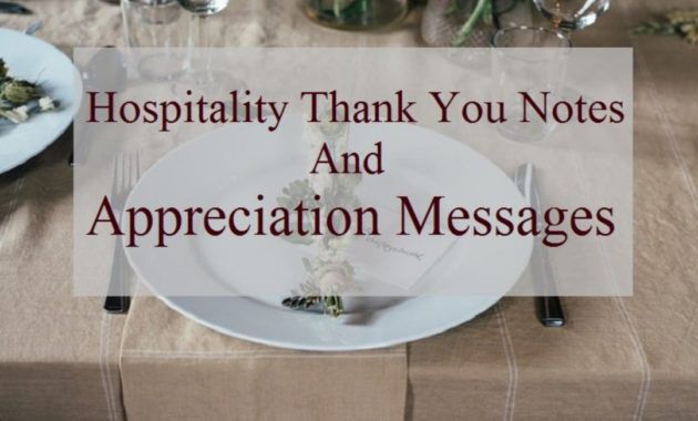 sample of how to write hospitality thank you notes and appreciation thank you card for hospitality pdf