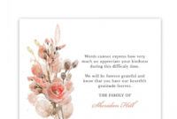 sample of sympathy thank you card customized with your wording to guests thank you card for condolences image