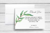 editable funeral thank you cards sympathy acknowledgement sympathy thank you card messages doc