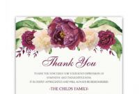 sample of sympathy thank you card for condolences purple floral sympathy thank you card messages pdf