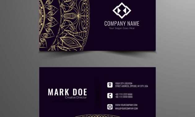 Best Elegant Business Card Designs  Sample