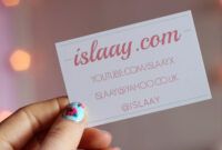 Best Fashion Blogger Business Card Doc Example