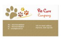 Best Pet Sitting Business Card Templates Excel Example