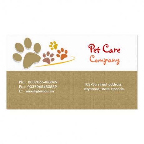 Best Pet Sitting Business Card Templates Excel Example