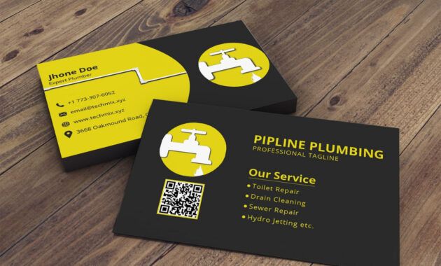 Costum Plumbing Business Card Designs  Sample