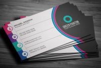 Editable Colorful Business Card Template Excel Sample