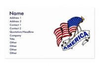 Editable Patriotic Business Card Template Doc Example