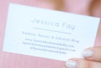 Free Fashion Blogger Business Card Doc Sample