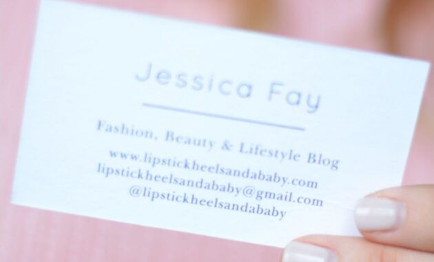 Free Fashion Blogger Business Card Doc Sample