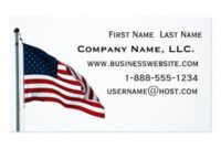 Free Patriotic Business Card Template Excel Sample