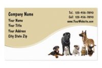 Pet Sitting Business Card Templates  Example