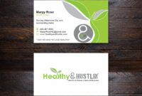 Printable Health Coach Business Card Ideas Word Example
