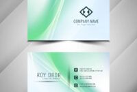 Professional Colorful Business Card Template Excel Example