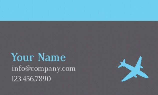 Best Aviation Business Card Designs  Sample