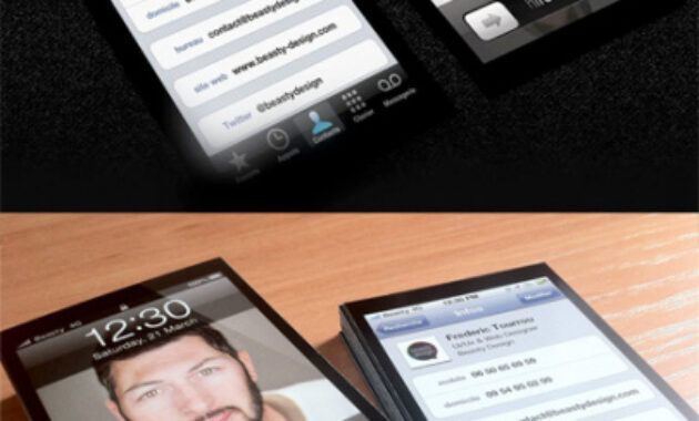 Best Iphone Style Business Card  Example