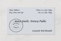 Best Notary Public Business Card Designs  Example