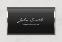 Best Private Investigator Business Card Doc