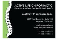 Chiropractic Business Card Ideas Word Sample