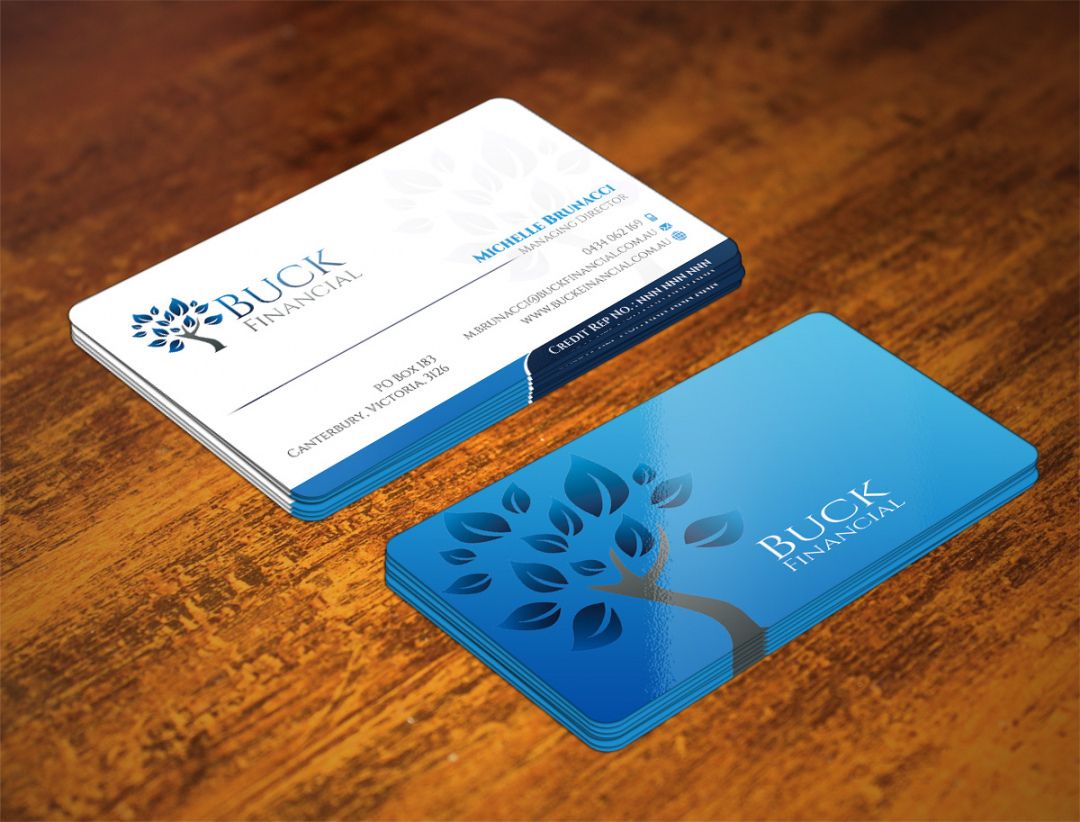 Costum Financial Business Card Design Doc Sample