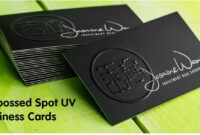 Costum Spot Uv Business Card Template Word Sample