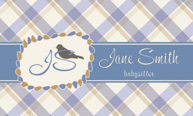 Free Babysitting Business Card Templates Doc | EmetOnlineBlog