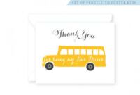 Free Bus Driver Thank You Card Pdf