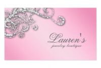 Free Jewelry Business Card Template Excel Example