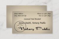 Notary Public Business Card Designs