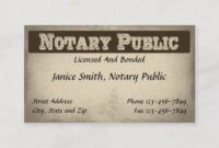 Notary Public Business Card Designs Pdf Sample