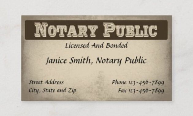 Notary Public Business Card Designs Pdf Sample