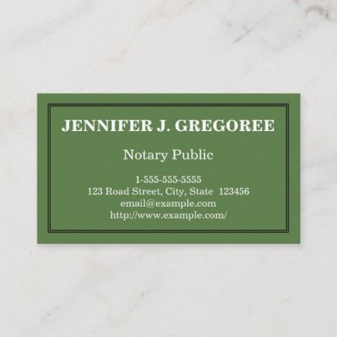 Professional Notary Public Business Card Designs Word Example