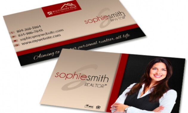 Real Estate Salesperson Business Card  Sample