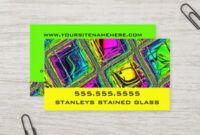 Stained Glass Business Card Doc Sample