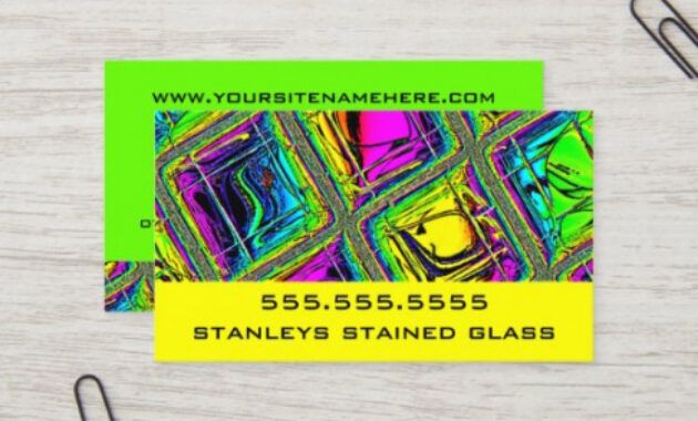 Stained Glass Business Card Doc Sample