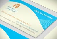 Best Physical Therapy Business Card Designs Doc Example