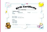 Best Puppy Birth Certificate Template Doc