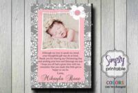 Christening Thank You Card Wording Excel Example