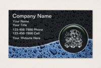 Costum Auto Detailing Business Card Template Excel Sample