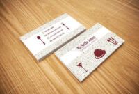 Costum Catering Business Card Designs Excel Example