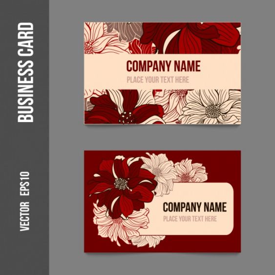 Costum Florist Business Card Design  Example