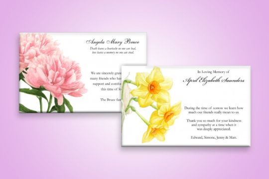 Costum Funeral Thank You Card Messages  Sample
