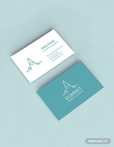Costum Medical Business Card Template Pdf Example