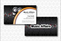 Costum Music Production Business Card Pdf Example