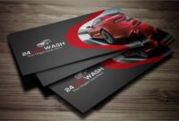 Editable Auto Detailing Business Card Template Word