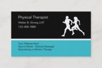 Editable Physical Therapy Business Card Designs Word Sample