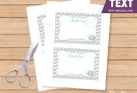 Editable Thank You Card For Baby Gift Excel Example