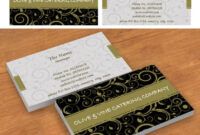 Free Catering Business Card Designs Excel