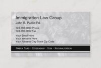 Immigration Attorney Business Card Doc Sample