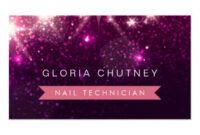 Nail Technician Business Card Excel